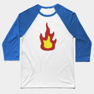 Camp Fire Flames v2 Baseball T-Shirt